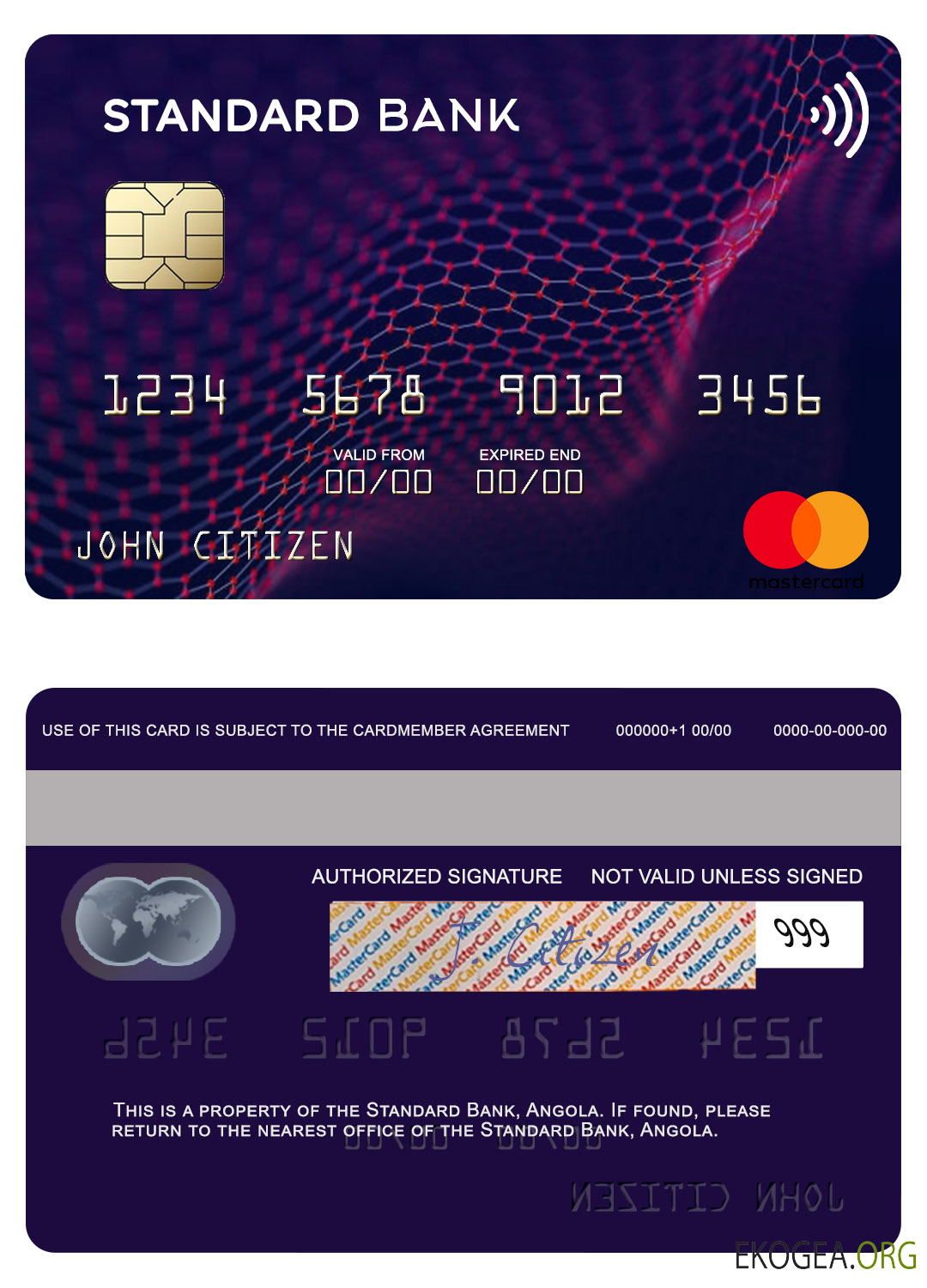 Carte Mastercard de la Standard Bank d'Angola